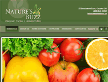 Tablet Screenshot of naturesbuzz.ca